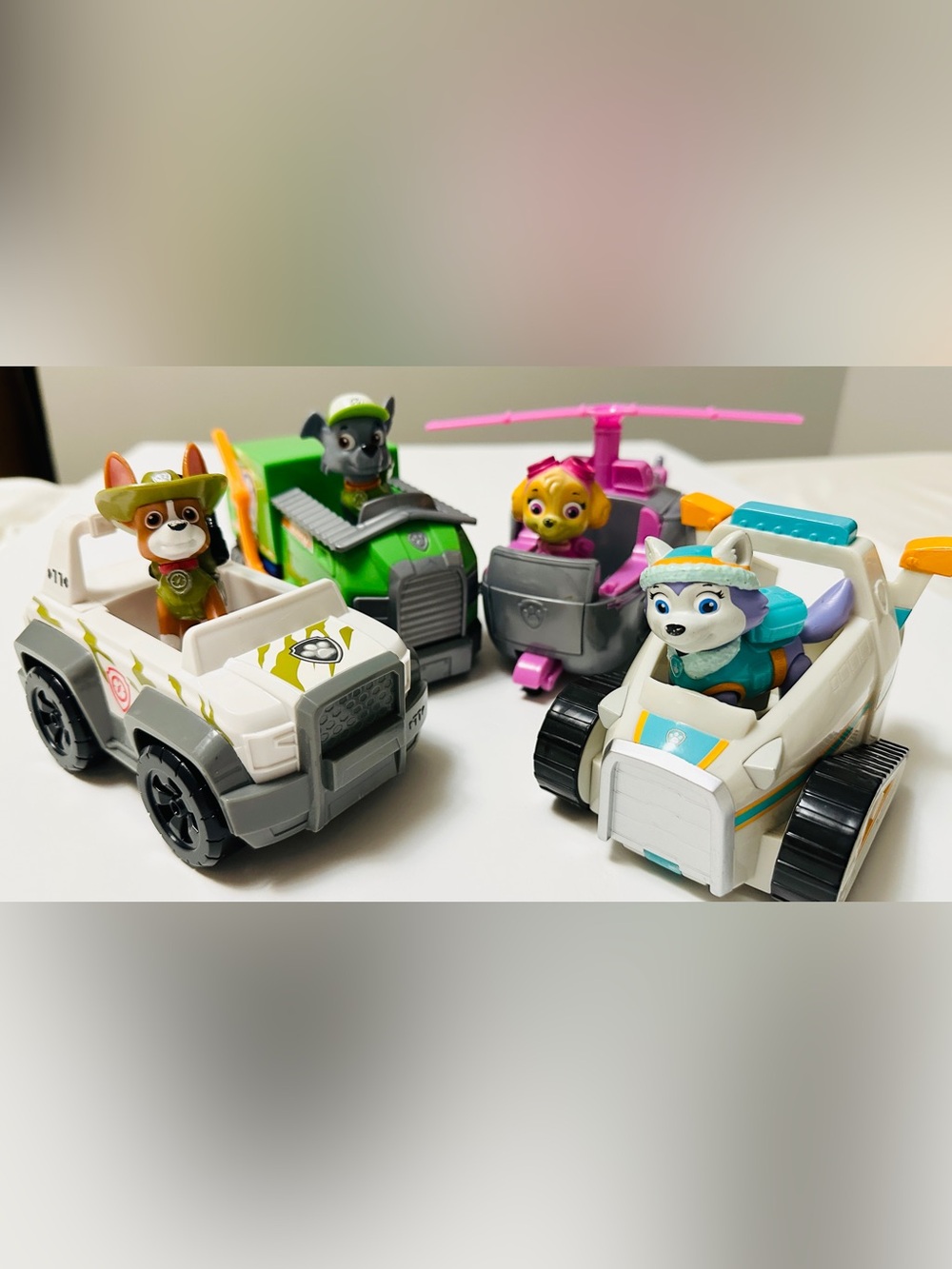 Paw Patrol bundle of 4 toy vehicles.